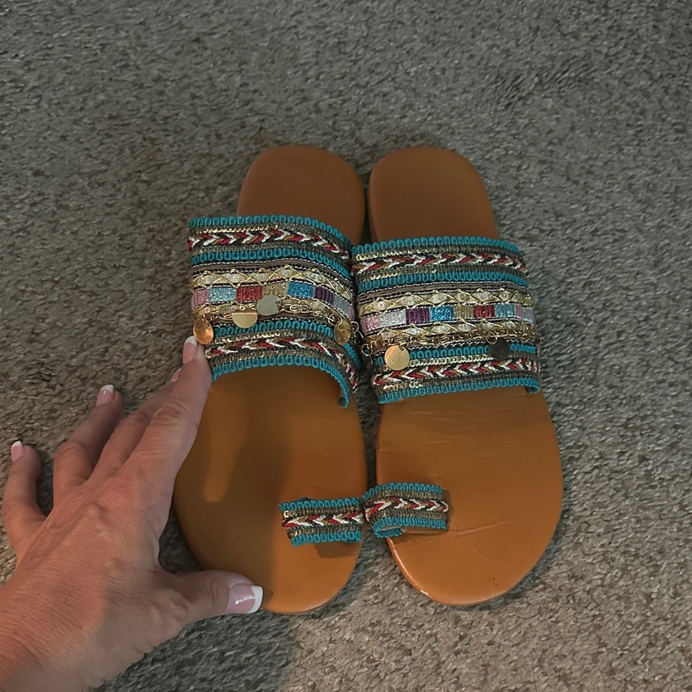 Colorful Beaded Women's Sandals